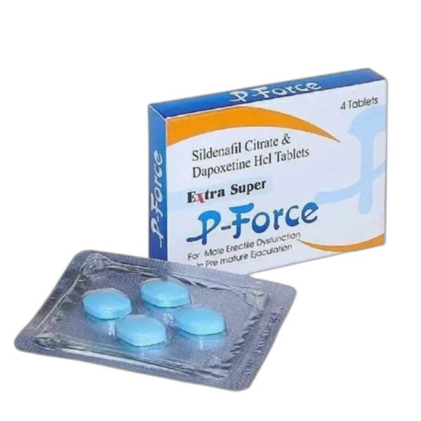 Extra Super P-Force  Sildenafil 100 mg + Dapoksetyna 100 mg  Leczy impotencję i przedwczesny wytrysk